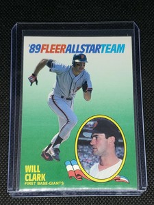 1989 Fleer Baseball WILL CLARK #3 San Francisco Giants ALL STAR TEAM MINT