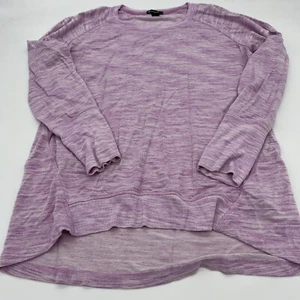 Champion Elite Tunic Sweatshirt Women's L Heathered Pink Knit Long Sleeve - Picture 1 of 3