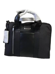 Tumi Alpha Bravo Aviano Slim Brief Nylon & Leather Bag Black 103314 1041 232390 - Picture 1 of 7