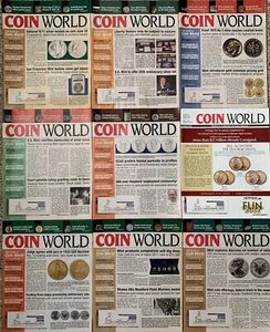 9 Coin World Magazines from 2011 Weekly Issues Coins Paper Money Collecting Info - Picture 1 of 2