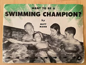 Biblioteca sportiva vintage '45 WHEATIES NUOTO VUOI ESSERE UN CAMPIONE DI NUOTO? di Mann - Foto 1 di 10