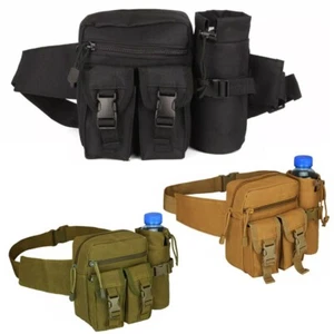Tactical Waist Pack Tasche mit Trinkflaschentasche Halter Molle Bauchtasche Gürteltasche - Bild 1 von 13