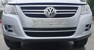 VW TIGUAN Mk1 5N 2007-2012 Complete Front Bumper with Grills Reflex Silver LA7W - Picture 1 of 8