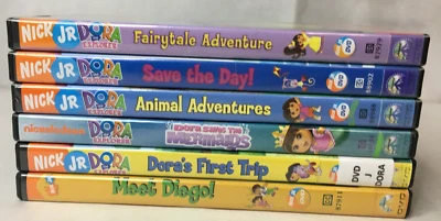 Lot of 6 Dora The Explorer DVDs - Diego - Nick Jr. Nickelodeon Junior Kids - Image 1 of 4