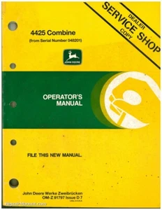 Manual de combinación de operadores John Deere 4425 - Imagen 1 de 1
