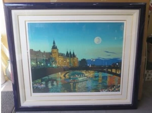 HIRO YAMAGATA Silkscreen "Saint-Michel" with COA 198/250 42.5 x 35.8 inches - Picture 1 of 4