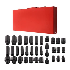 35 PCS Deep Impact Socket Set 1/2" Drive 6 Point Metric Garage Tool 8 - 32mm - Picture 1 of 12
