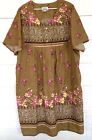 Vtg Anthony Richards House Dress Muumuu W/ Pockets Sz 4X - Floral Paisley