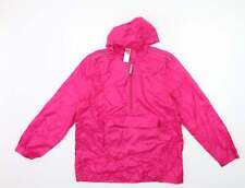 Back to school Girls Pink Rain Coat Size L Zip