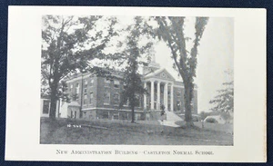 Postal de colección Admin Building Castleton Normal School Vermont década de 1920 sin usar - Imagen 1 de 1