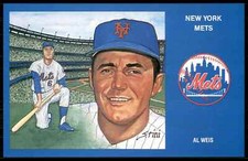 1969 Historic New York Mets Postcard Al Weis #29