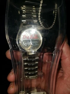 Coca Cola Watch In A Plastic Bank Glass I do believe that this is the one & only - Picture 1 of 5