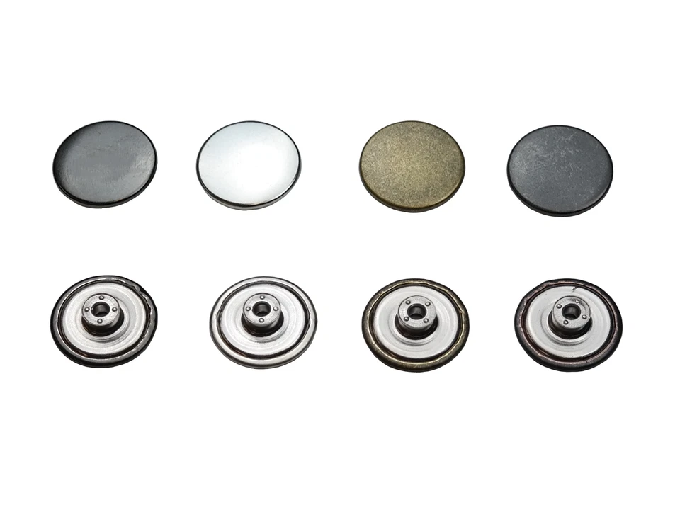 ISTATOOLS Jeansknöpfe, Rostfrei, Metallknopf, 14mm, 17mm, 20mm, Metall Knöpfe, ohne Loch