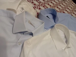 SET 4 CAMICIE DA UOMO DELSIENA INGRAM ZARA DOPPEL GANGER 2 BIANCHE 2 AZZURRE - Foto 1 di 14