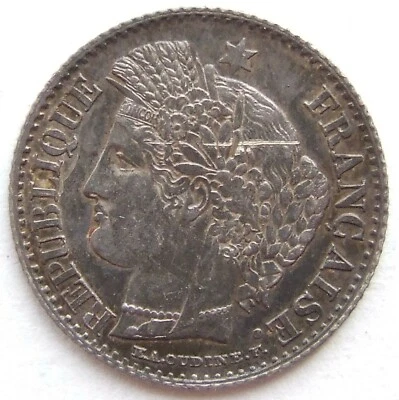 Moneda República Francesa Libertad Igualdad 20 Céntimos 1850 A en Extremadamente Fina Foto 1 de 2