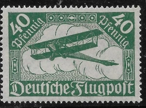GERMANY Air Mail FLUGPOSTš„1919 Mi#111 Sc#C2 VF Color spot on MNH Glue AIRPLANE - Picture 1 of 2
