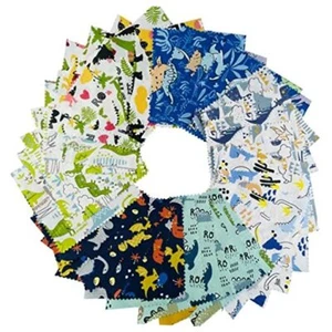 Dinosaurier Baumwollstoff Quadrate für Baby Junge, Charm Packs für Dino Muster - Bild 1 von 8