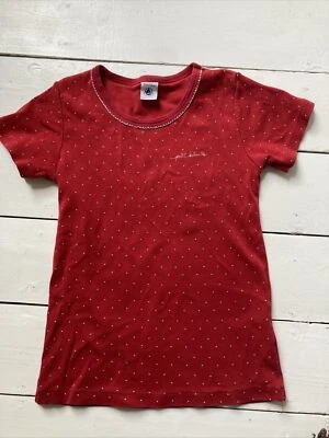 Camiseta Petit Bateau - Niñas Roja Brillante - Talla 10 Años Foto 1 de 4