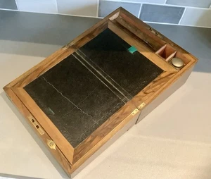 Small Victorian Mahogany Writing Slope / Stationery ~ Locking Storeage Box/Desk - Picture 1 of 24