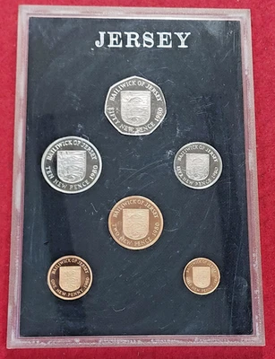 JERSEY 1980 PROOF SET OF 6 COINS HALF NEW PENNY TO FIFTY NEW PENCE EXCELLENT - Image 1 of 2