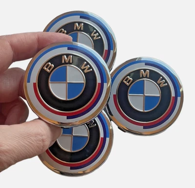 Tapacubos emblema central rueda 4 piezas para BMW 50 aniversario deportivo para 2018-2024 56 mm Foto 1 de 4