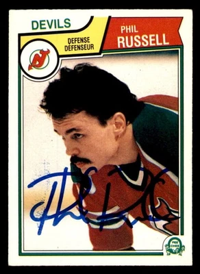 1983 OPC O-Pee-Chee Hockey #237 Phil Russell Signed Autograph (no COA) - Image 1 of 2