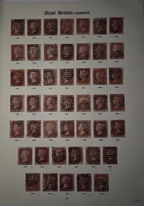 GB EARLIES PENNY 1d RED 1858 PLATES 167-212 INC MAINLY VFU 46 Stamps €400 - Picture 1 of 1