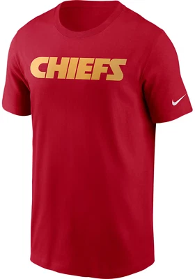 Nike Kansas City KC Chiefs Wordmark Red & Gold Short Sleeve T-Shirt Men's Size M - Image 1 of 3
