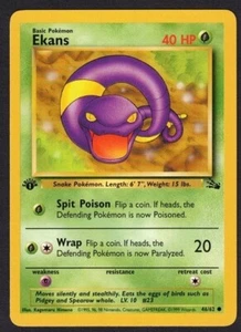 Pokemon Ekans - Fossile 46/62 / Commune - 1ère Ed - VLP - Photo 1/2