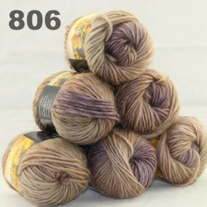 SALE 6BallsX50gr Warm Colorful Rugs Knitting Wool Blankets Crocheted Yarn 06 - Picture 1 of 12
