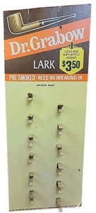 Letrero de exhibición vintage publicitario Dr. Grabow LARK filtro pipa tienda mostrador BRIAR - Imagen 1 de 15