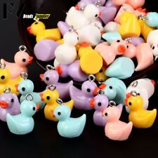 Resin Duck Earring Charms - 17x18mm Colorful Ducks Charm Jewelry Making Supplies