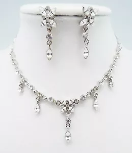 DESIGNER INSPIRIERT 16 in GRÜN MULTI KRISTALL SILBER VIKTORIANISCHES SCHMUCKSET NEU - Bild 1 von 9