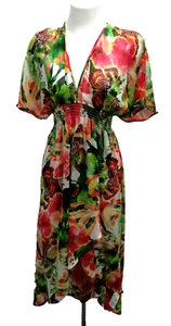 MW Matthew Williamson Size M Multicoloured Beach Robe Floral Pattern - Picture 1 of 13
