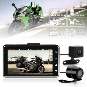 Motorcycle Scooter DVR Front+Rear View Camera Dash Video Recorder G-Sensor Set - Picture 1 of 10