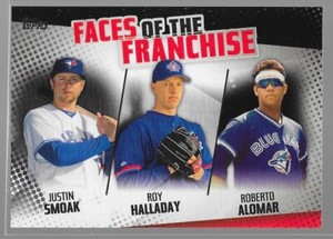 2019 Topps Faces of the Franchise Black Smoak Halladay Alomar /299 FOF-28 Jays