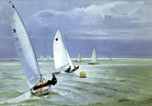 Kunstkarten - Aufklappkarte-Doppelkarte im Format 11,5 x 16,6 cm mit passendem B - Bild 1 von 1