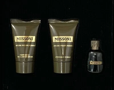 Missoni Pour Homme Para hombres EDP Colonia Mini + Bálsamo para después del afeitado y gel de ducha Nuevo en caja Foto 1 de 3