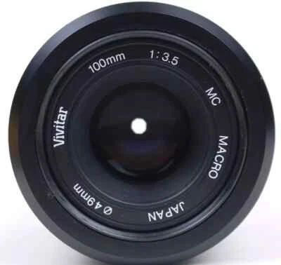 Vivitar 100mm 3.5 Macro MF Lens For Canon FD Mount SLR DSLR Cameras GREAT!! - Image 1 of 3