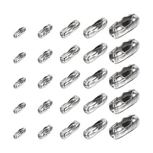 150Pcs Ball Chain Connectors Stainless Steel Replacement Chain Bead Cord Clasps - Picture 1 of 5