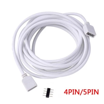 4pin 5pin 30CM 1M 2.5M 5M led connector Extension Cable cord Wire with needle - Image 1 of 4