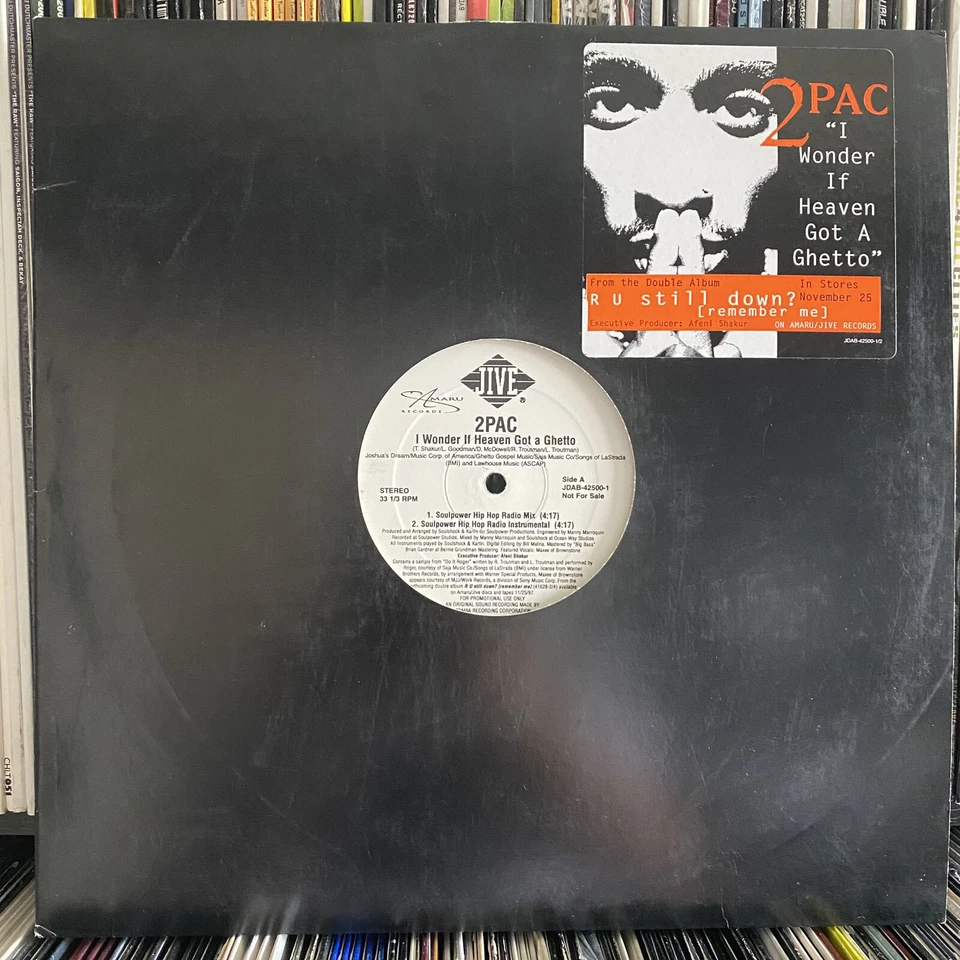 2PAC - I WONDER IF HEAVEN GOT A GHETTO (12")  1997!!  RARE!!  SOULSHOCK & KARLIN - Image 1 of 1