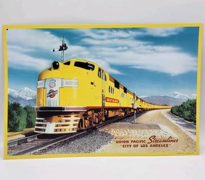 Letrero de metal de hojalata C&NW Union Pacific Railroad Streamliner Train City of Los Angeles - Imagen 1 de 6