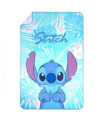 Disney Lilo & Stitch Plush Fleece Throw Blanket – Soft Cozy Kids Bedding – NEW - Image 1 of 4