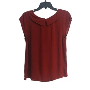 Blusa Camisa Top ModCloth Roja Para Mujer Cuello Peter Pan Manga Corta Talla M - Imagen 1 de 4