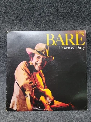 Vintage Bobby Bare Vinyl LP Down & Dirty 1980 Columbia Country Record Album - Image 1 of 4