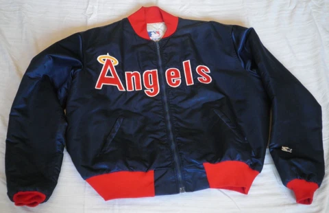 VTG 80s CALIFORNIA ANGELS STARTER DUGOUT JACKET SIZE X-LARGE USA MADE Cover
