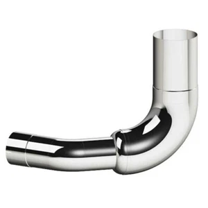 8-5 Inch Chrome Over The Frame Elbow Passenger Side For Kenworth Non-Aerocab - Picture 1 of 1