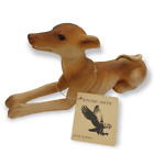 Stone Arts Dog Figurine Greyhound Whippet Fawn Brown Beige