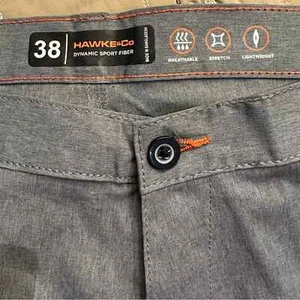 Hawke & Co. pantaloncino uomo taglia 38 poliestere grigio erica - Foto 1 di 5